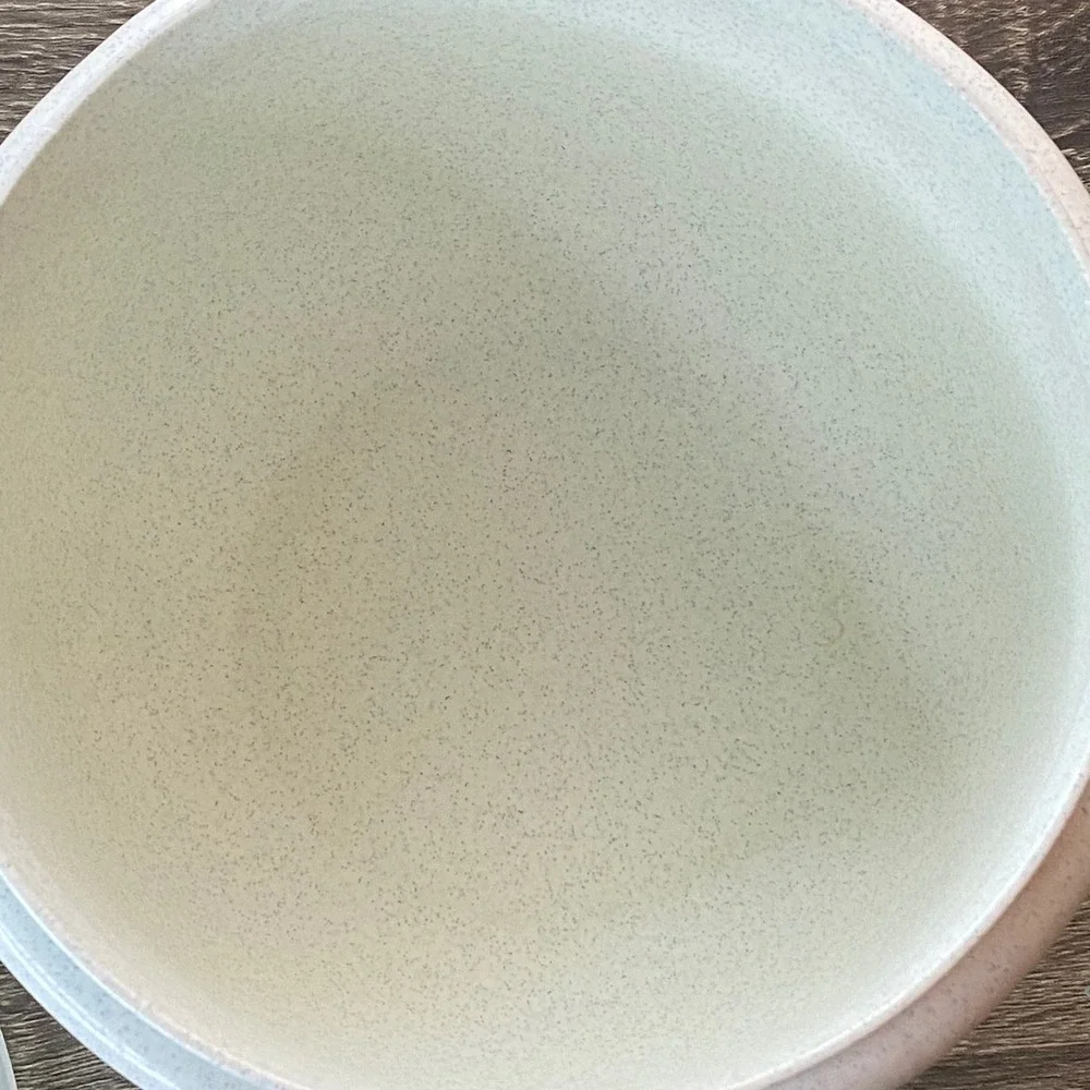 Vintage Tupperware Speckled Granite Microwave Bowl with Lid Light Gray USA Made‎